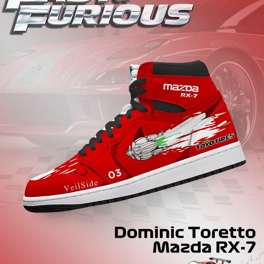 JWFancy Dominic Toretto RX-7 AJ1 High Sneakers Shoes For Men And Women