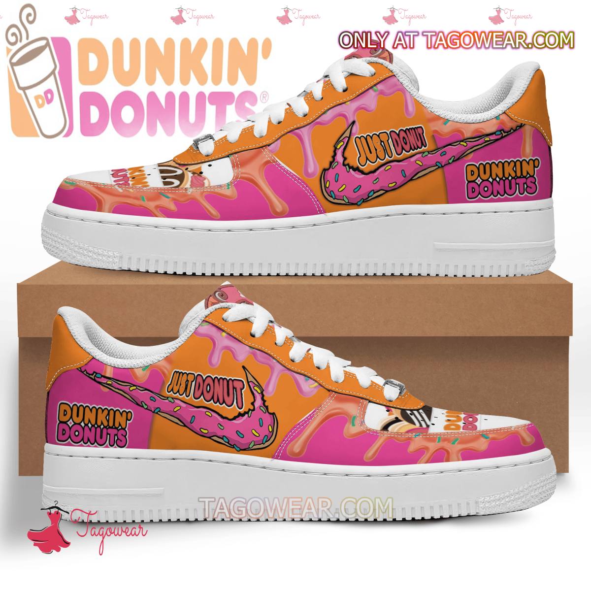 JWFancy Dunkin' Donuts Air Low-Top Sneakers Shoes For Men And Women