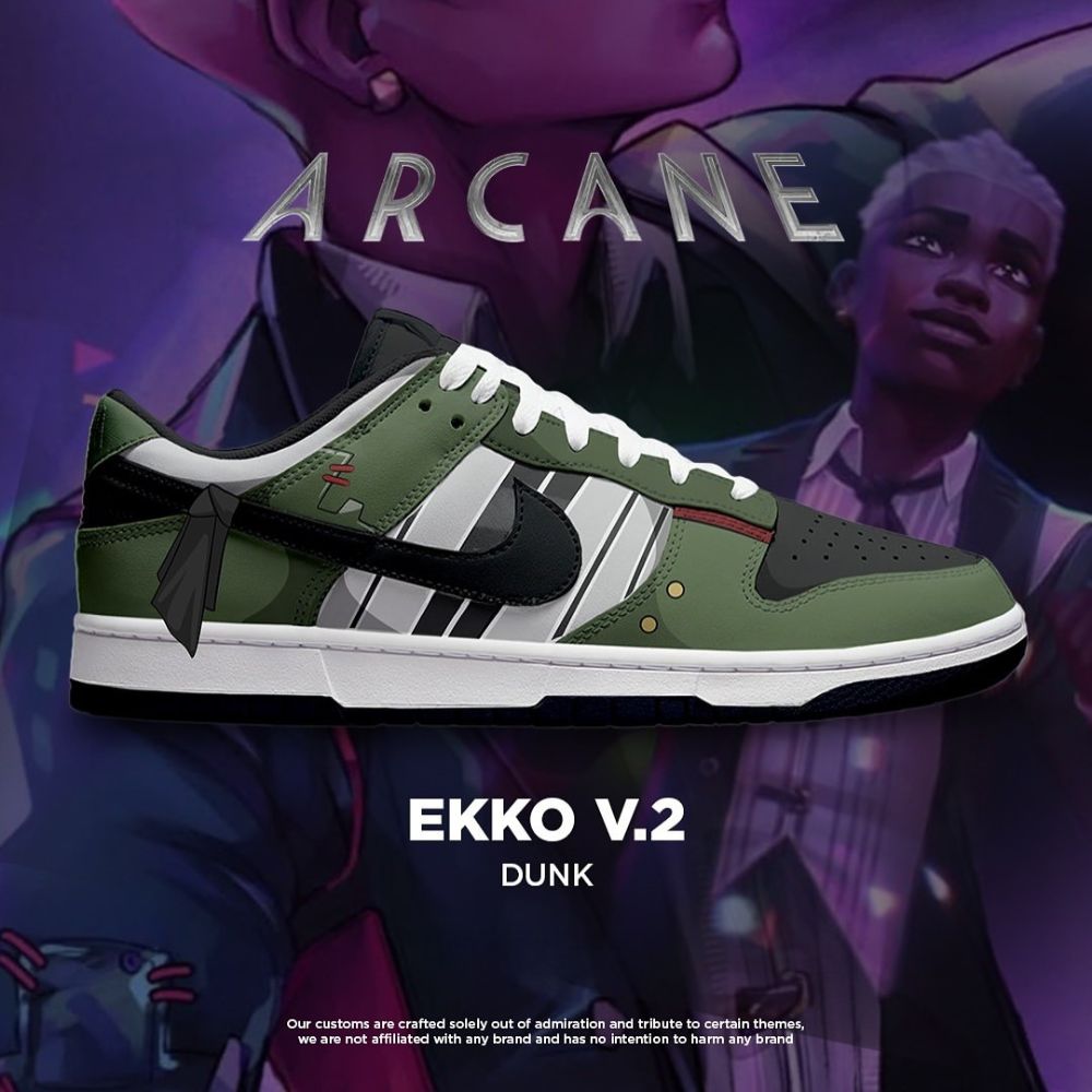 JWFancy Ekko V.2 Arcane AJ1 Low Sneakers Shoes For Men And Women