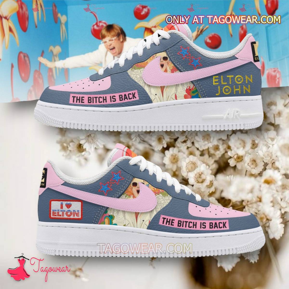JWFancy Elton John Air Low-Top Sneakers Shoes For Men And Women