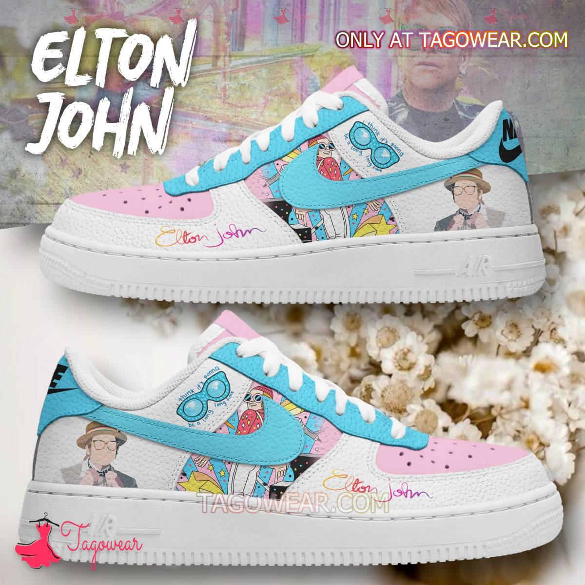JWFancy Elton John Air Low-Top Sneakers Shoes For Men And Women