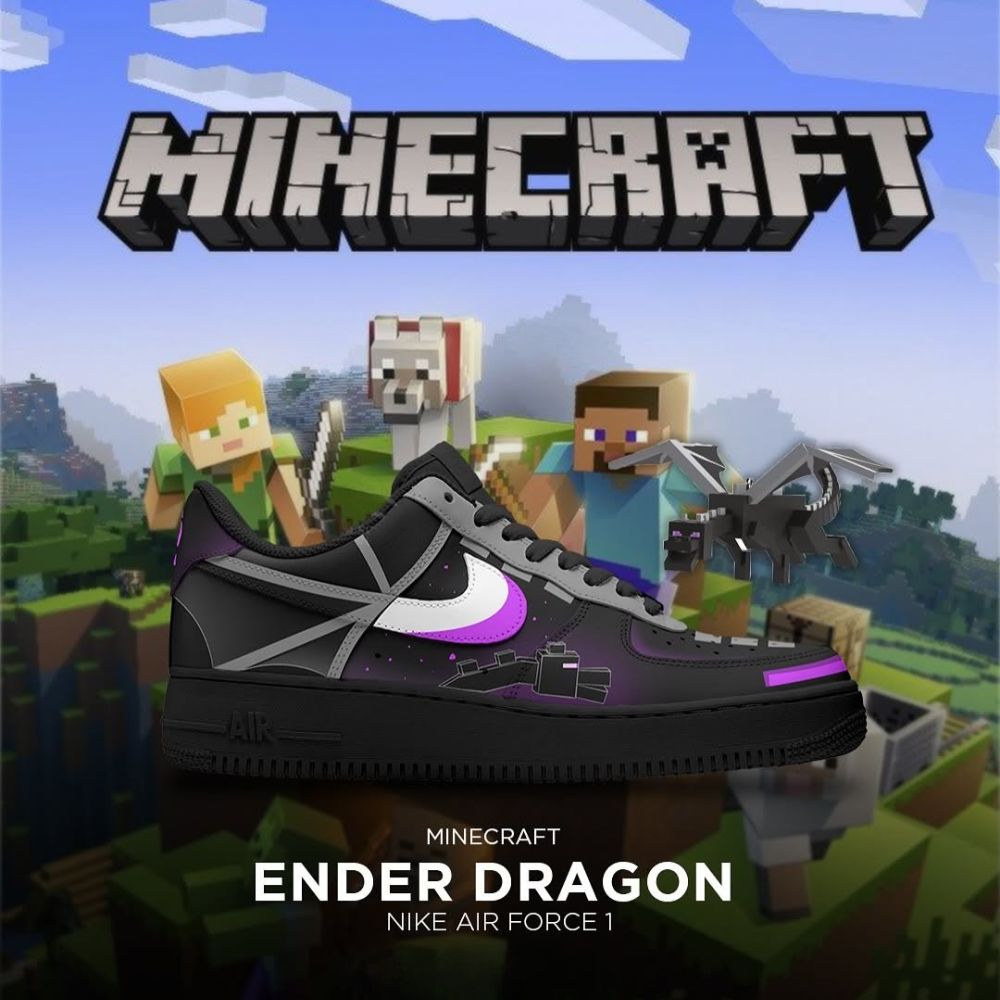 JWFancy Ender Dragon Mine Craft Air Low-Top Sneakers Shoes For Men And Women