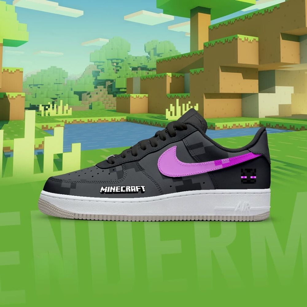 JWFancy Enderman Minecraft Air Low-Top Sneakers Shoes For Men And Women