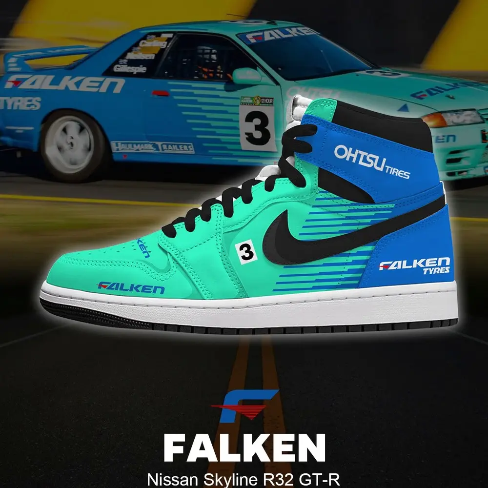 JWFancy Falken Skyline R32 GT-R AJ1 High Sneakers Shoes For Men And Women