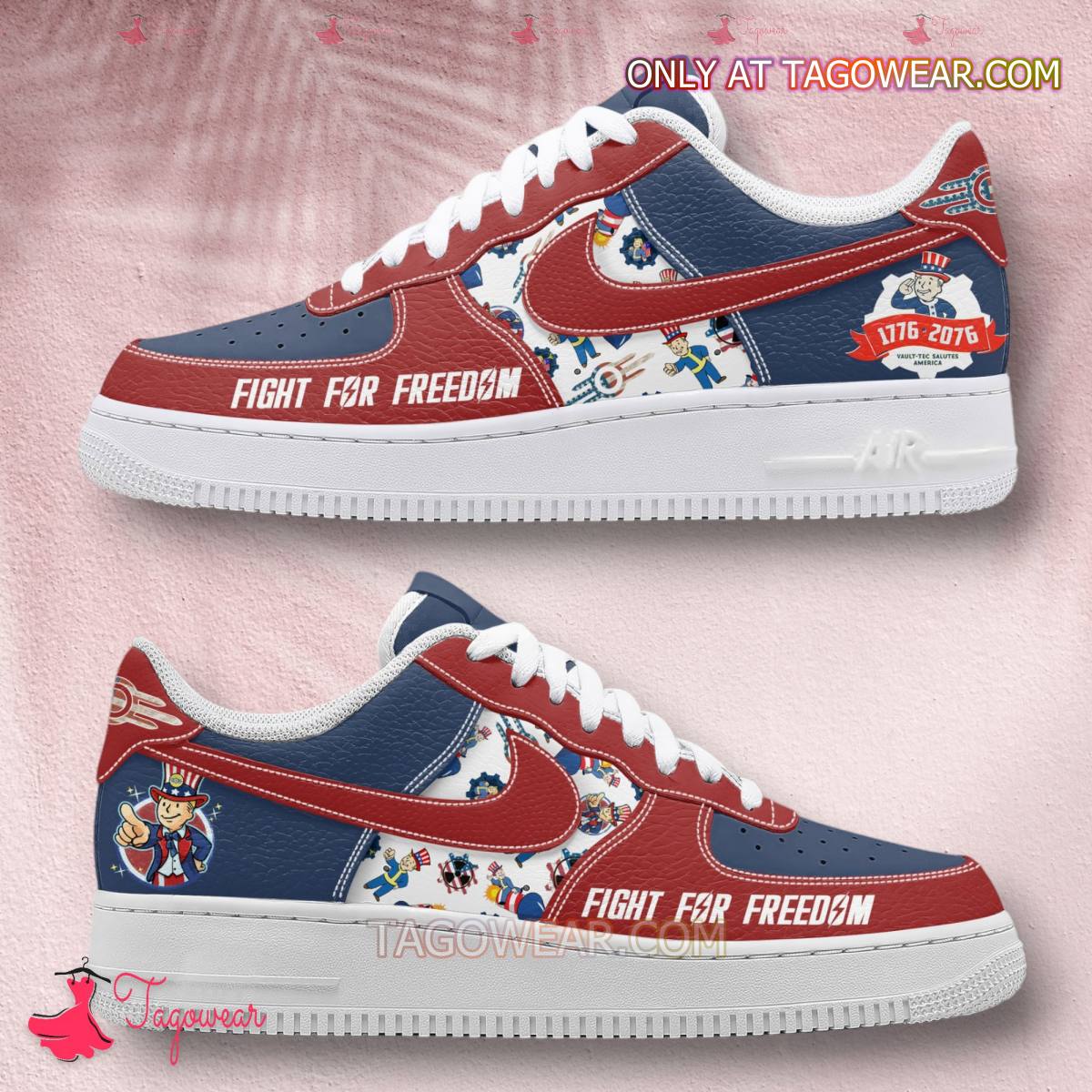JWFancy Fight For Freedom Happy Air Low-Top Sneakers Shoes For Men And Women