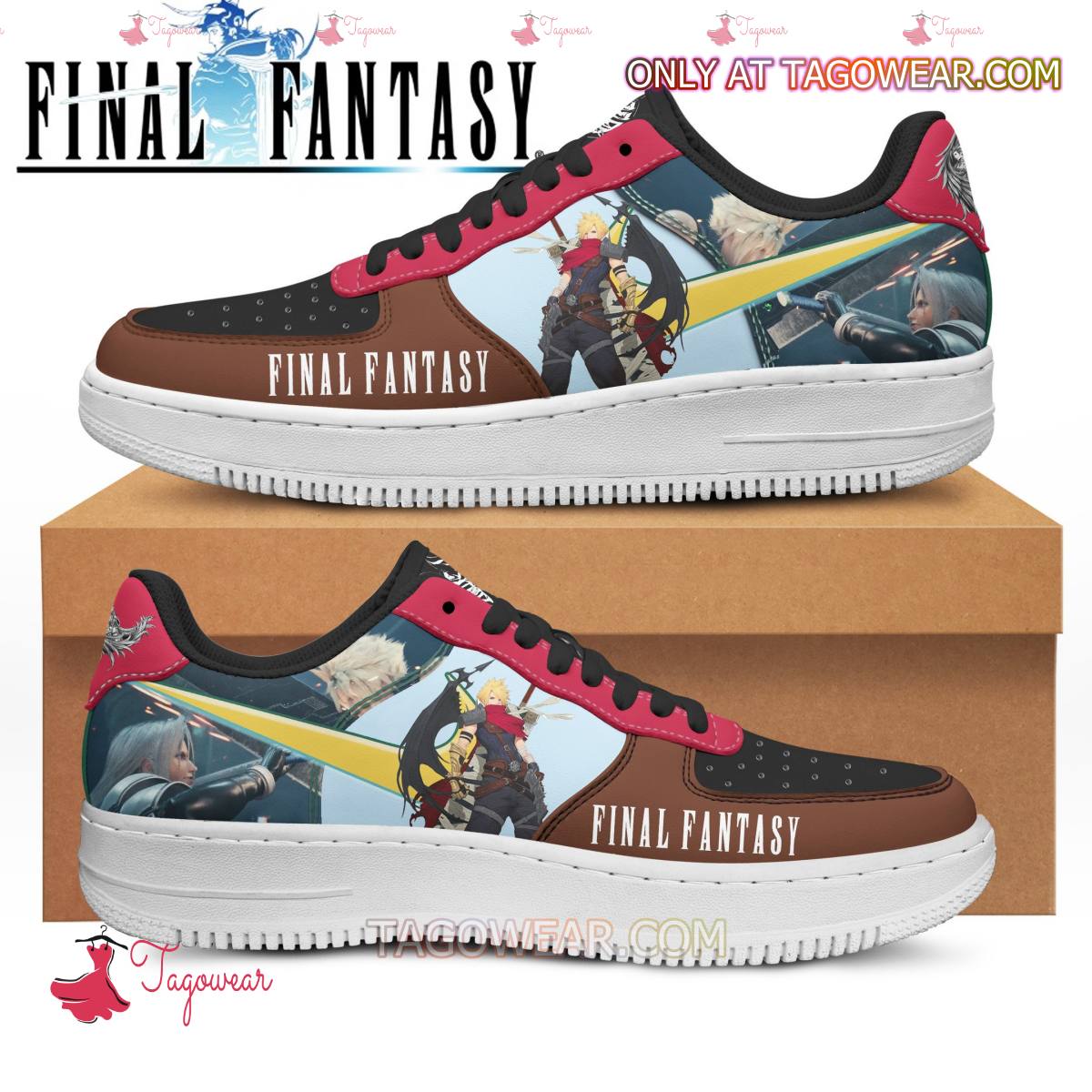 JWFancy Final Fantasy Cloud Strife Air Low-Top Sneakers Shoes For Men And Women