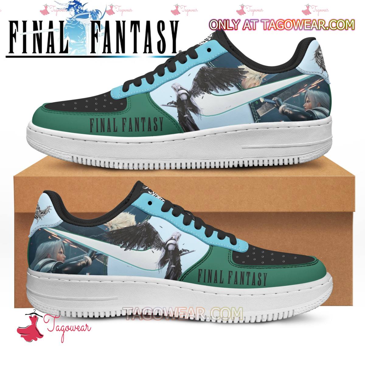 JWFancy Final Fantasy Sephiroth Air Low-Top Sneakers Shoes For Men And Women