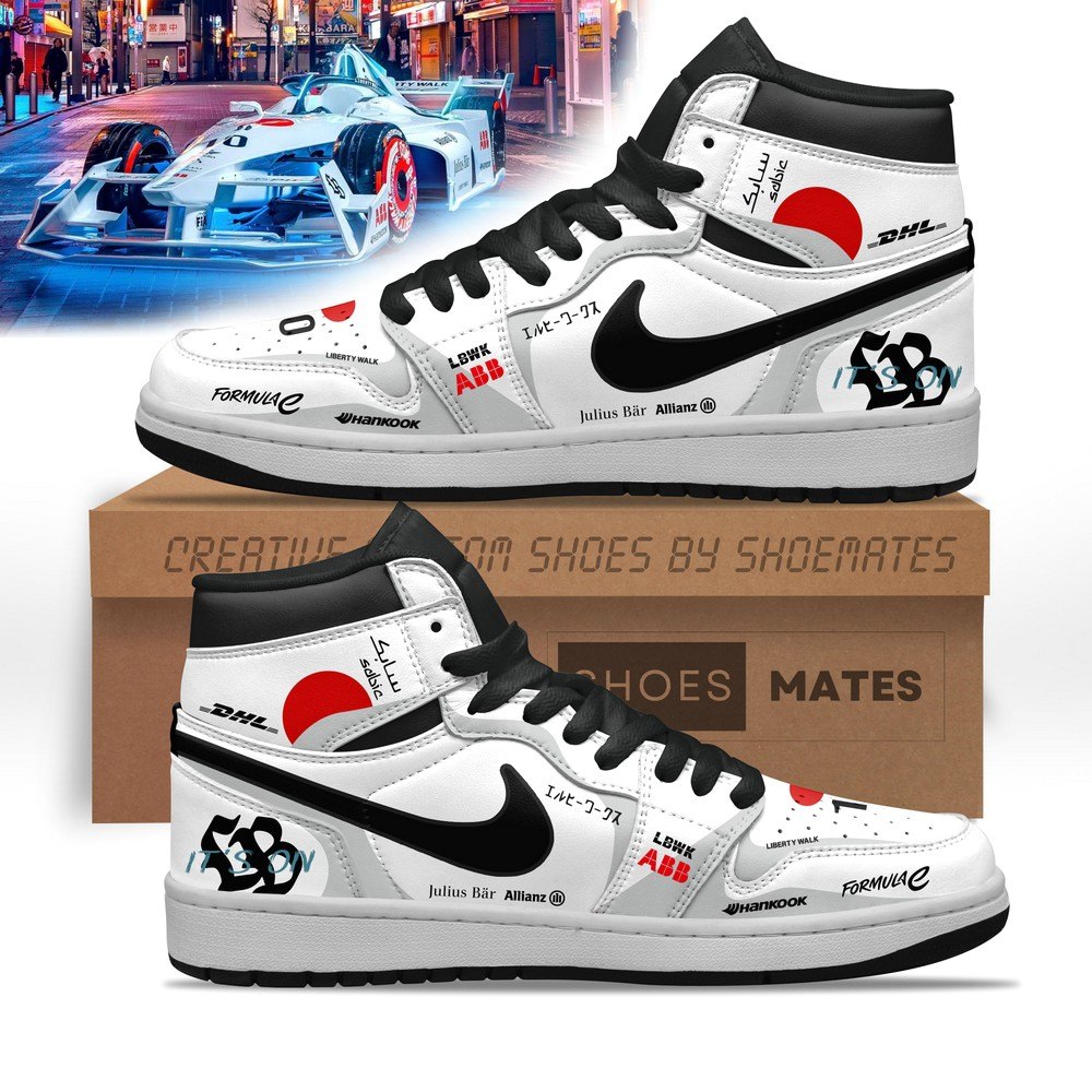 JWFancy Formula E Liberty Walk AJ1 High Sneakers Shoes For Men And Women