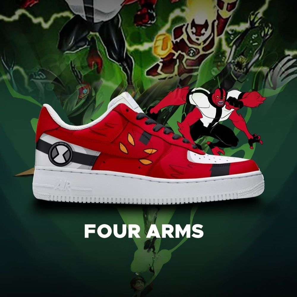 JWFancy Four Arms Ben 10 Air Low-Top Sneakers Shoes For Men And Women
