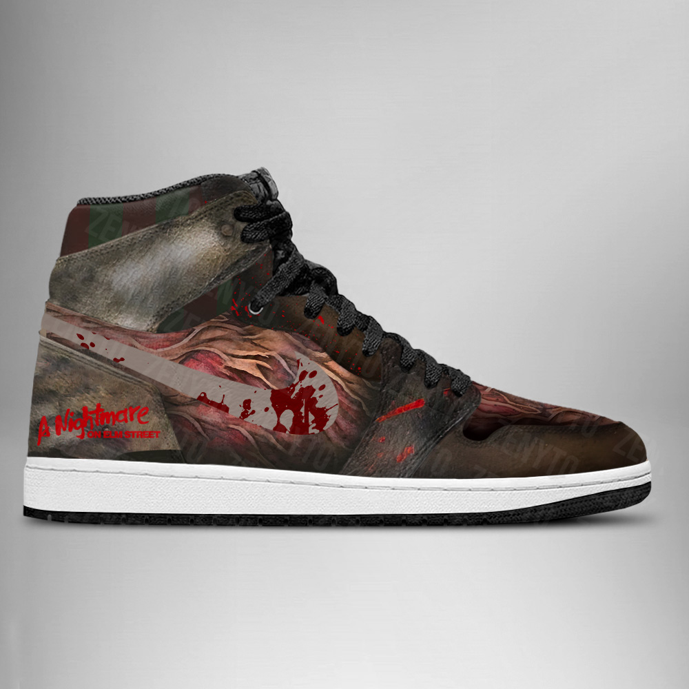 JWFancy Freddy vs Jason Halloween AJ1 High Sneakers Shoes For Men And Women
