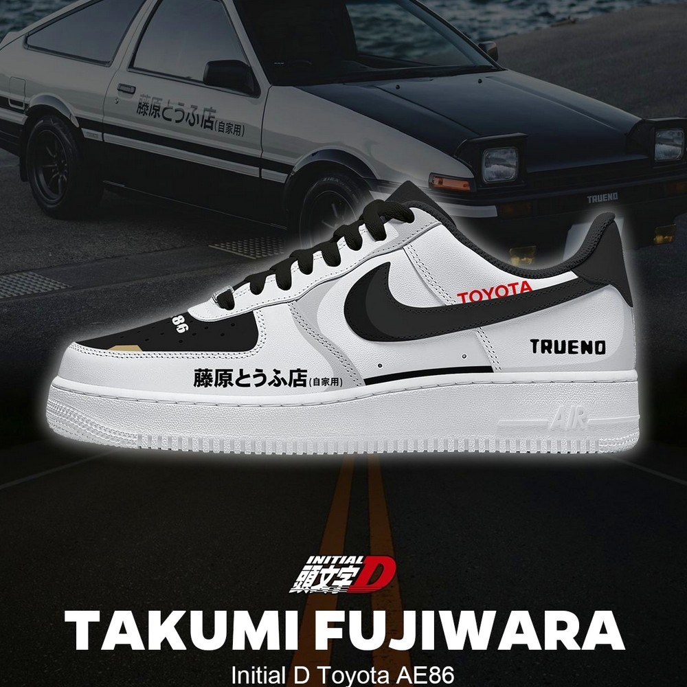 JWFancy Fujiwara's AE86 Air Low-Top Sneakers Shoes For Men And Women