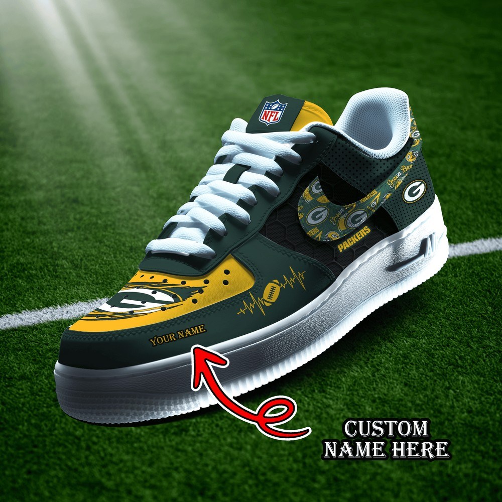 JWFancy Green Bay Packers Version 7 Air Low-Top Sneakers Shoes For Men And Women
