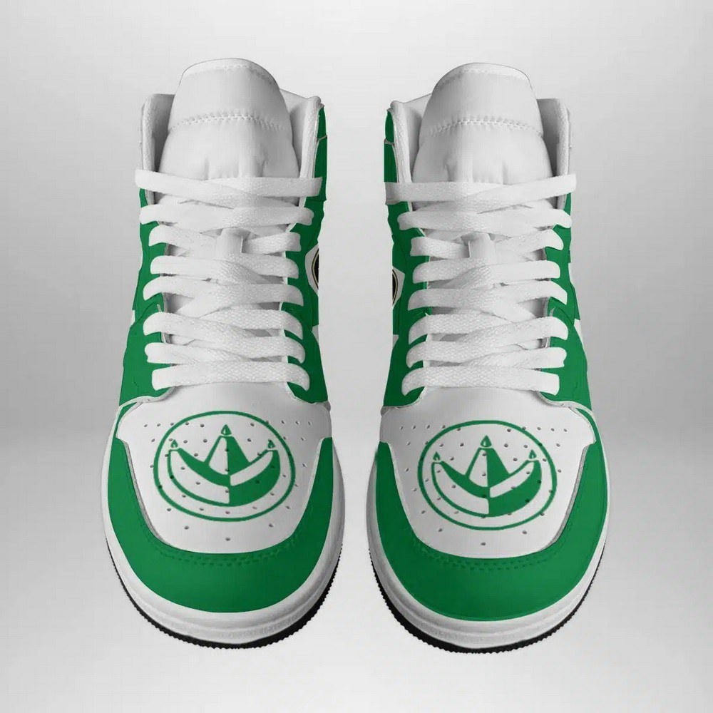 JWFancy Green Ranger Mighty AJ1 High Sneakers Shoes For Men And Women