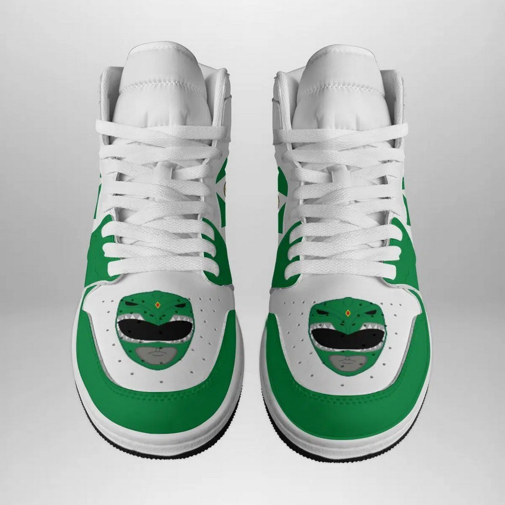 JWFancy Green Ranger Mighty Morphin AJ1 High Sneakers Shoes For Men And Women