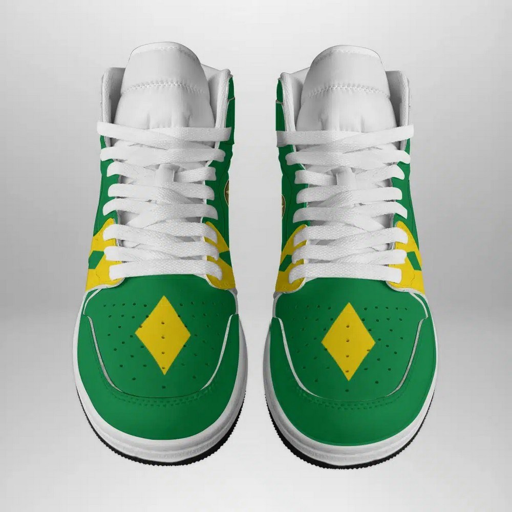 JWFancy Green Ranger Ninjetti Power Rangers AJ1 High Sneakers Shoes For Men And Women