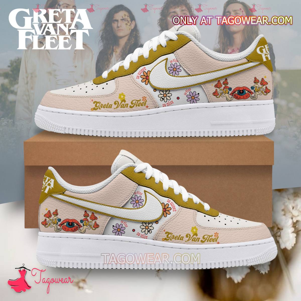 JWFancy Greta Van Fleet Air Low-Top Sneakers Shoes For Men And Women