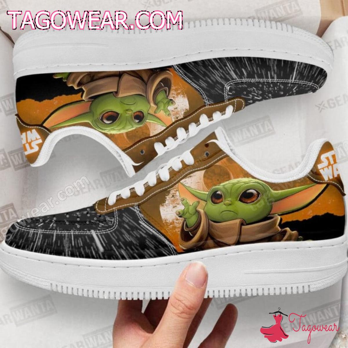 JWFancy Grogu Baby Yoda Air Low-Top Sneakers Shoes For Men And Women