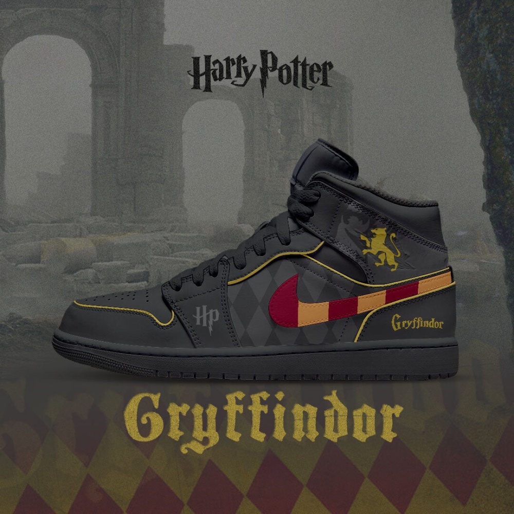 JWFancy Gryffindor AJ1 High Sneakers Shoes For Men And Women