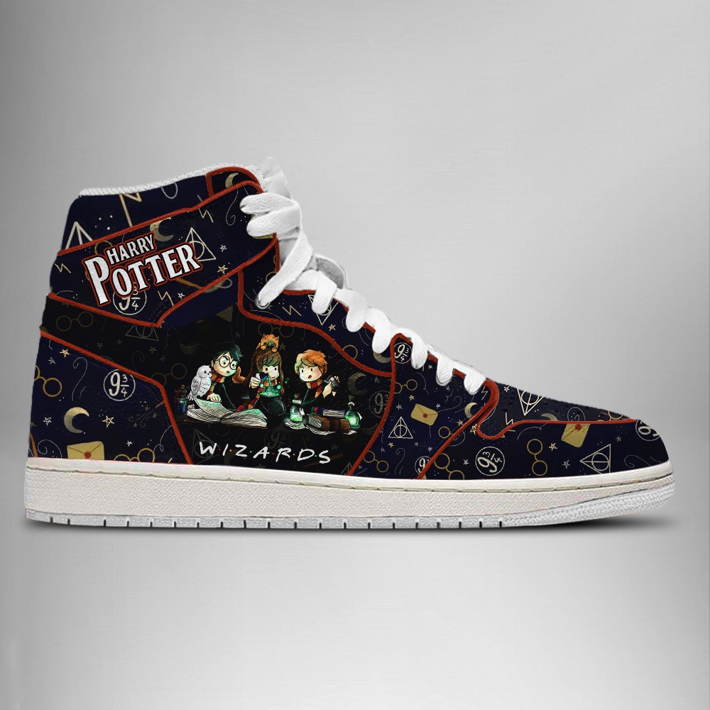 JWFancy Harry Potter Ron Hermione Wizards AJ1 High Sneakers Shoes For Men And Women