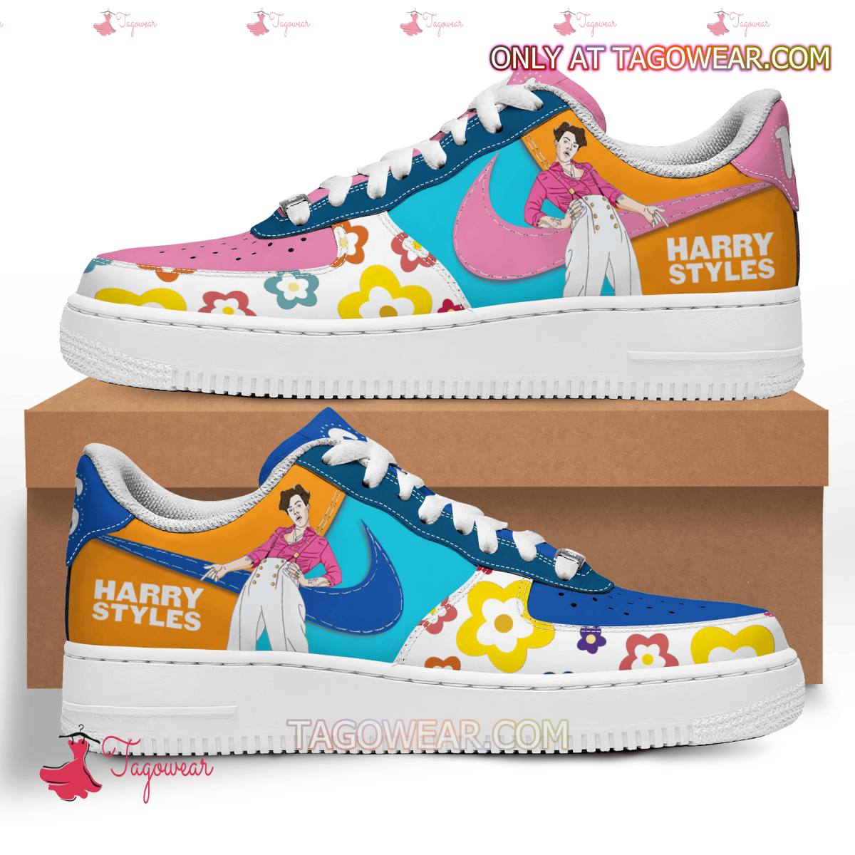 JWFancy Harry Styles Flower Air Low-Top Sneakers Shoes For Men And Women