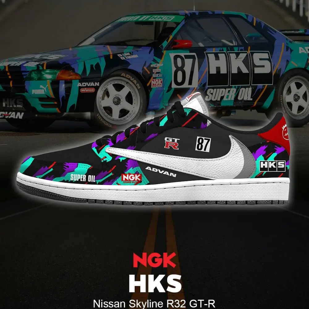 JWFancy HKS Skyline R32 GT-R AJ1 Low Sneakers Shoes For Men And Women