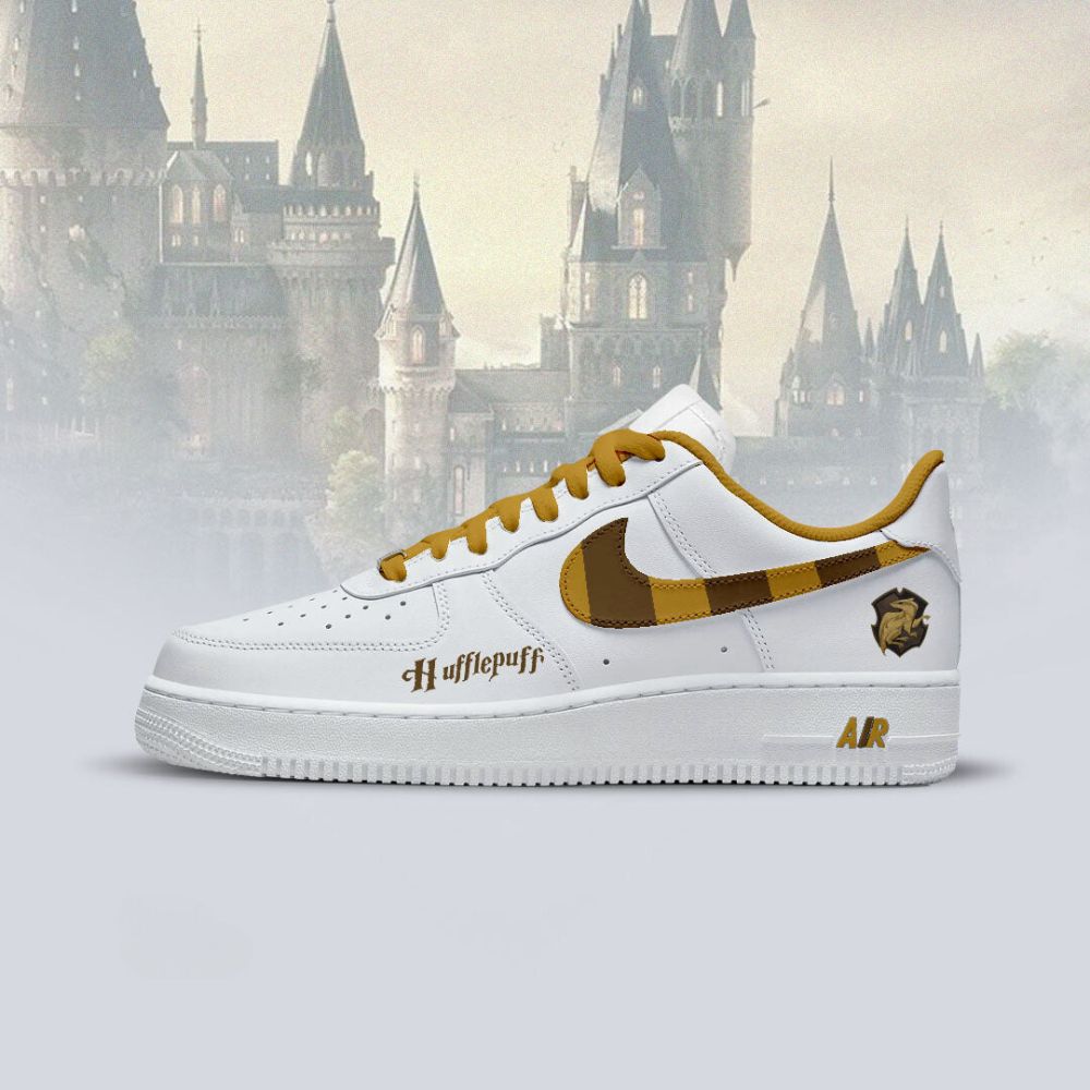 JWFancy Hogwart White Hufflepuff Air Low-Top Sneakers Shoes For Men And Women
