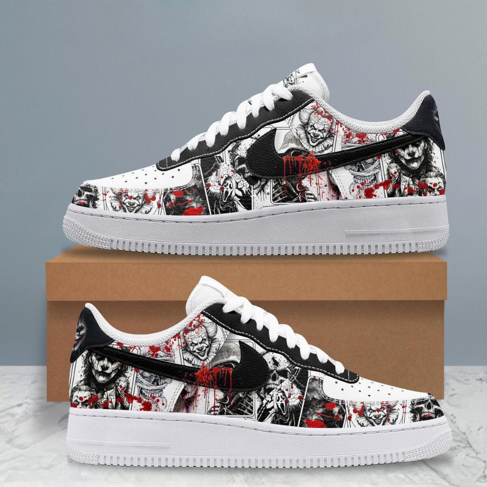 JWFancy Horror Movies Club In Halloween Air Low-Top Sneakers Shoes For Men And Women