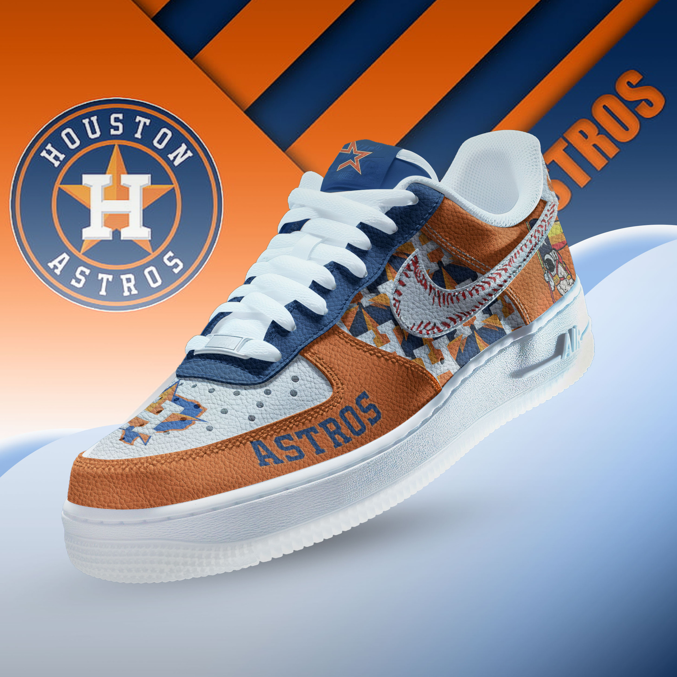 JWFancy Houston Astros Air Low-Top Sneakers Shoes For Men And Women