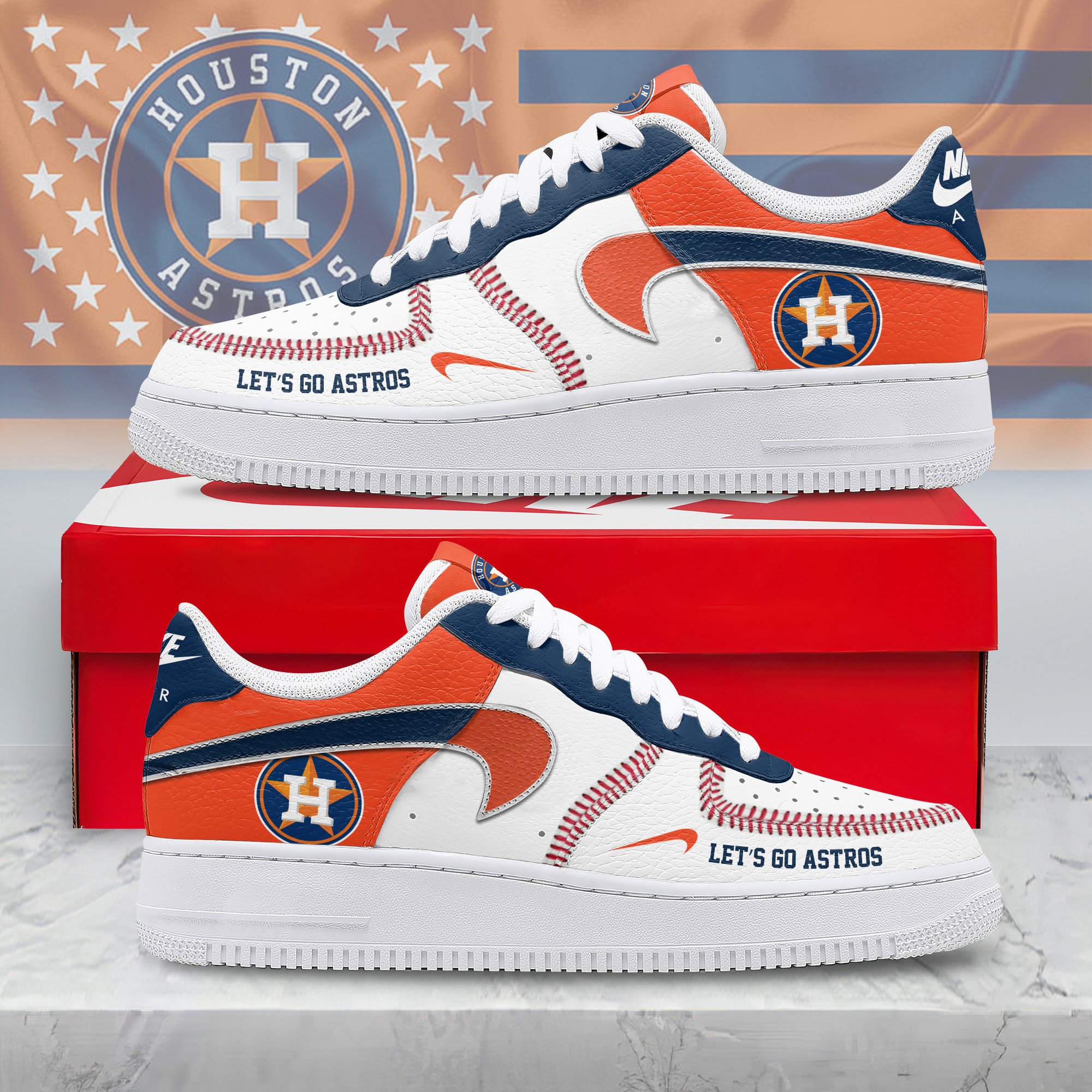JWFancy Houston Astros Air Low-Top Sneakers Shoes For Men And Women