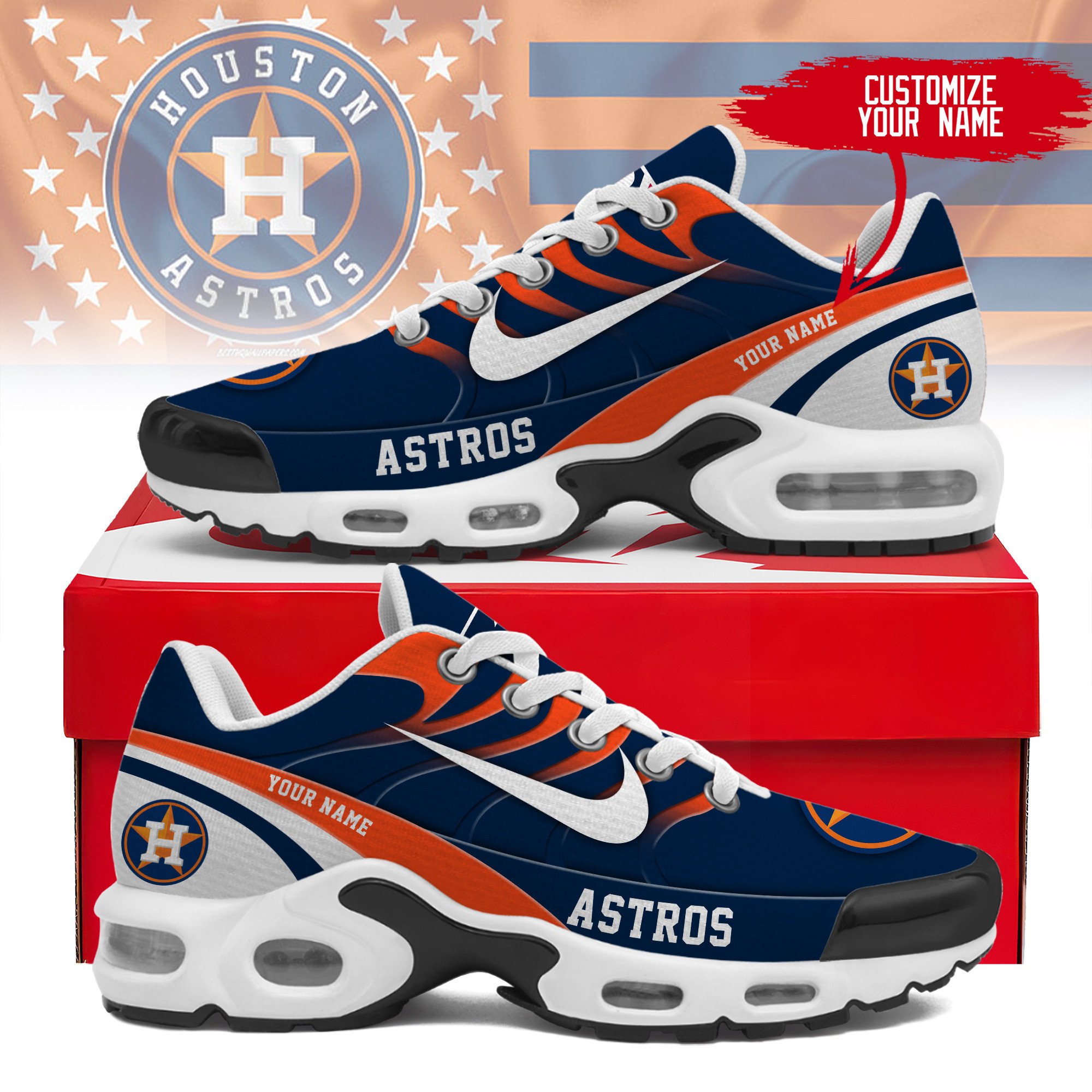 JWFancy Houston Astros TN Shoes Sneakers For Men And Women