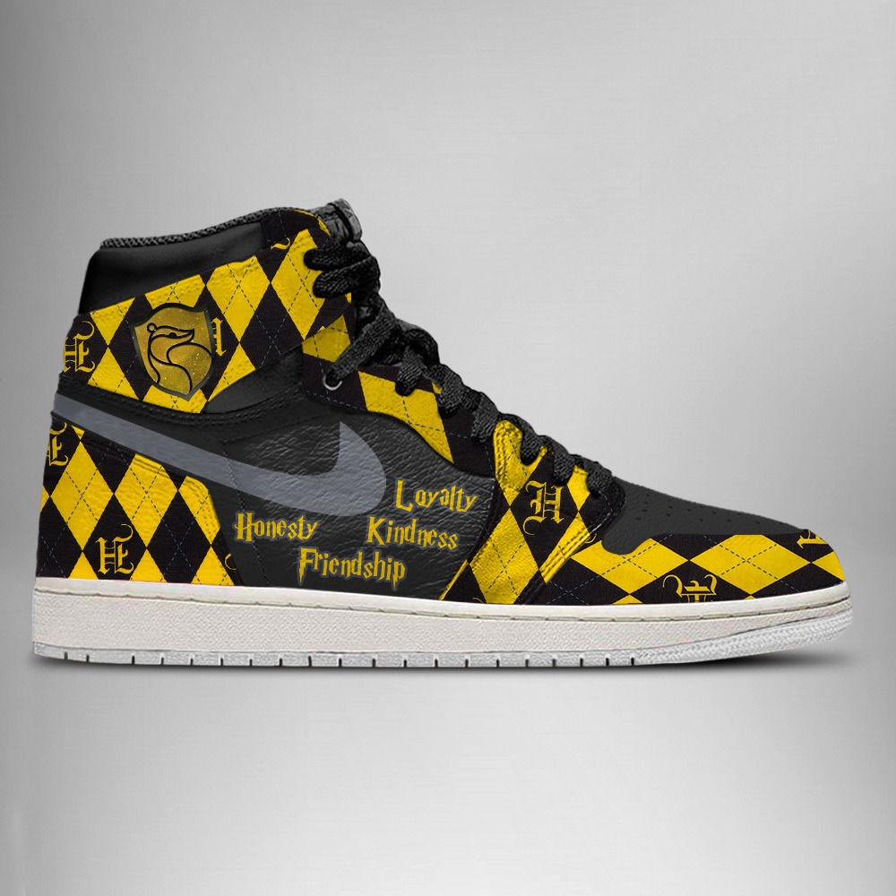 JWFancy Hufflepuff AJ1 High Sneakers Shoes For Men And Women