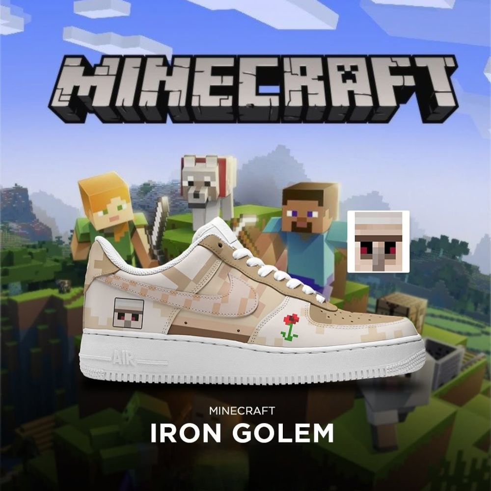 JWFancy Iron Golem Mine Craft Air Low-Top Sneakers Shoes For Men And Women