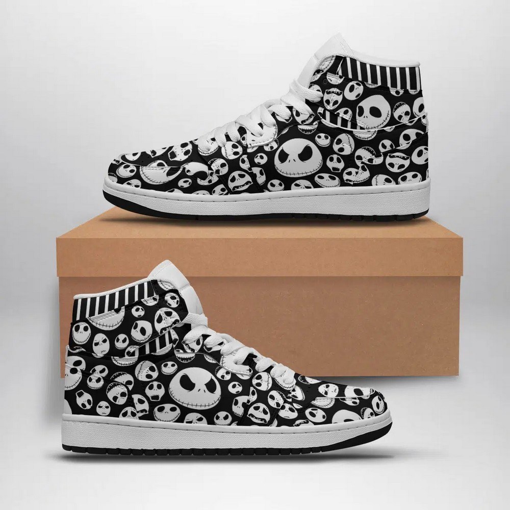 JWFancy Jack Skellington Disney AJ1 High Sneakers Shoes For Men And Women