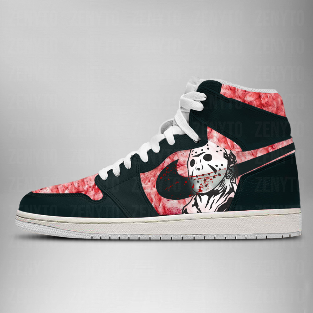 JWFancy Jason Voorhees Halloween AJ1 High Sneakers Shoes For Men And Women
