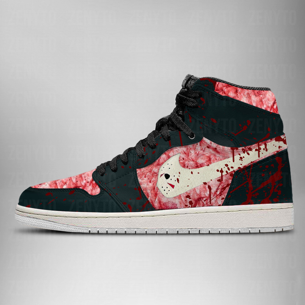 JWFancy Jason Voorhees Halloween AJ1 High Sneakers Shoes For Men And Women