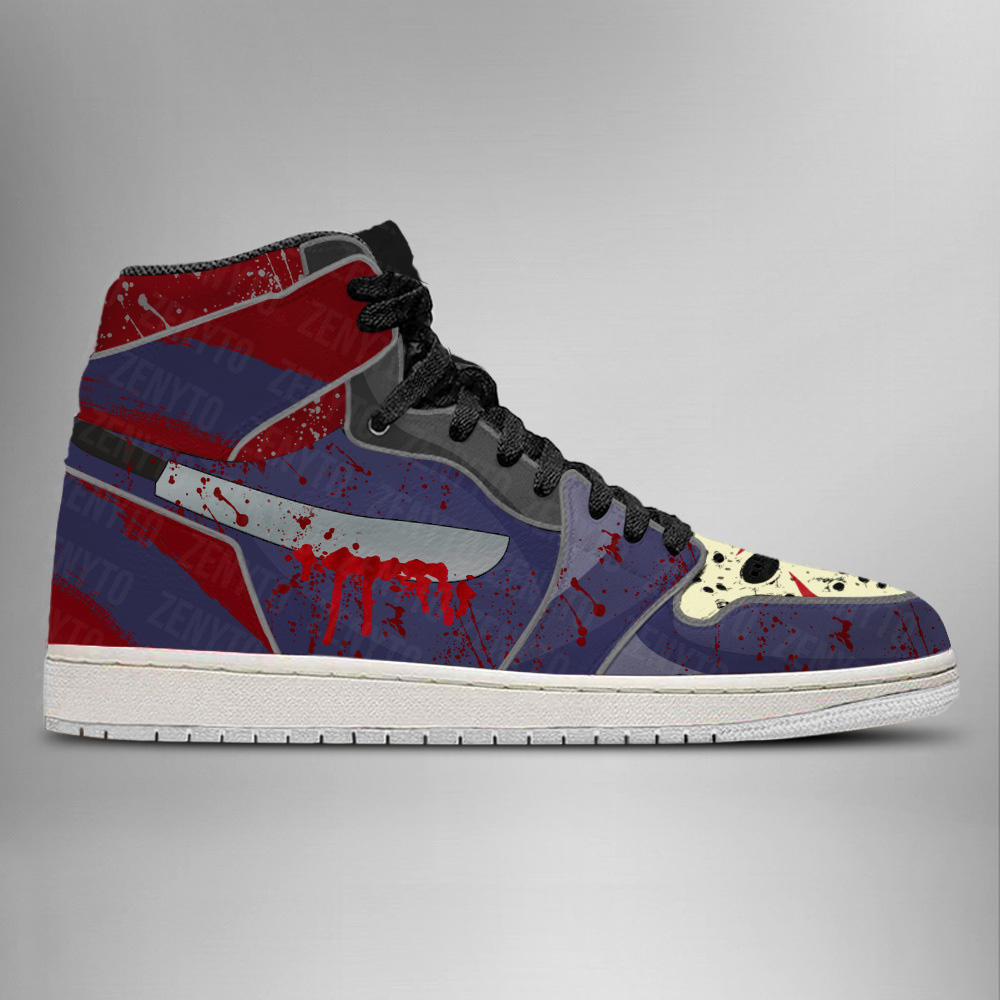 JWFancy Jason Voorhees Halloween AJ1 High Sneakers Shoes For Men And Women