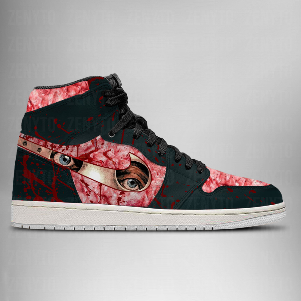 JWFancy Jason Voorhees Halloween V2 AJ1 High Sneakers Shoes For Men And Women