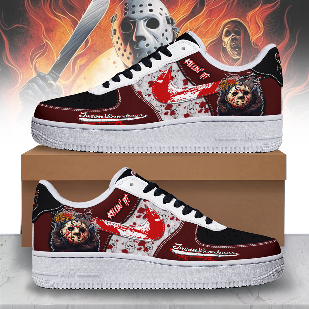 JWFancy Jason Voorhees x Halloween Air Low-Top Sneakers Shoes For Men And Women