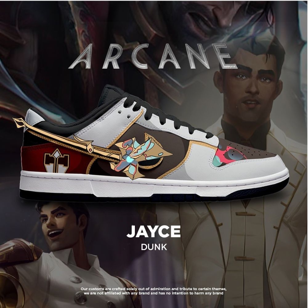 JWFancy Jayce Arcane AJ1 Low Sneakers Shoes For Men And Women