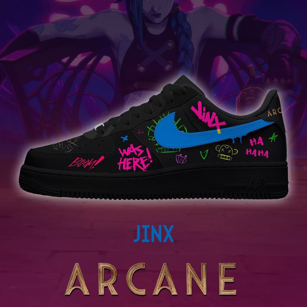 JWFancy Jinx Arcane Air Low-Top Sneakers Shoes For Men And Women