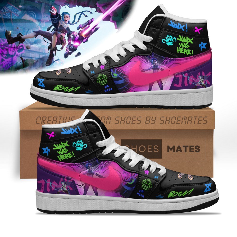 JWFancy Jinx Arcane AJ1 High Sneakers Shoes For Men And Women
