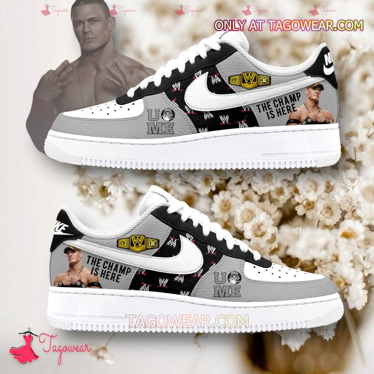 JWFancy John Cena The Champ Is Here Air Low-Top Sneakers Shoes For Men And Women