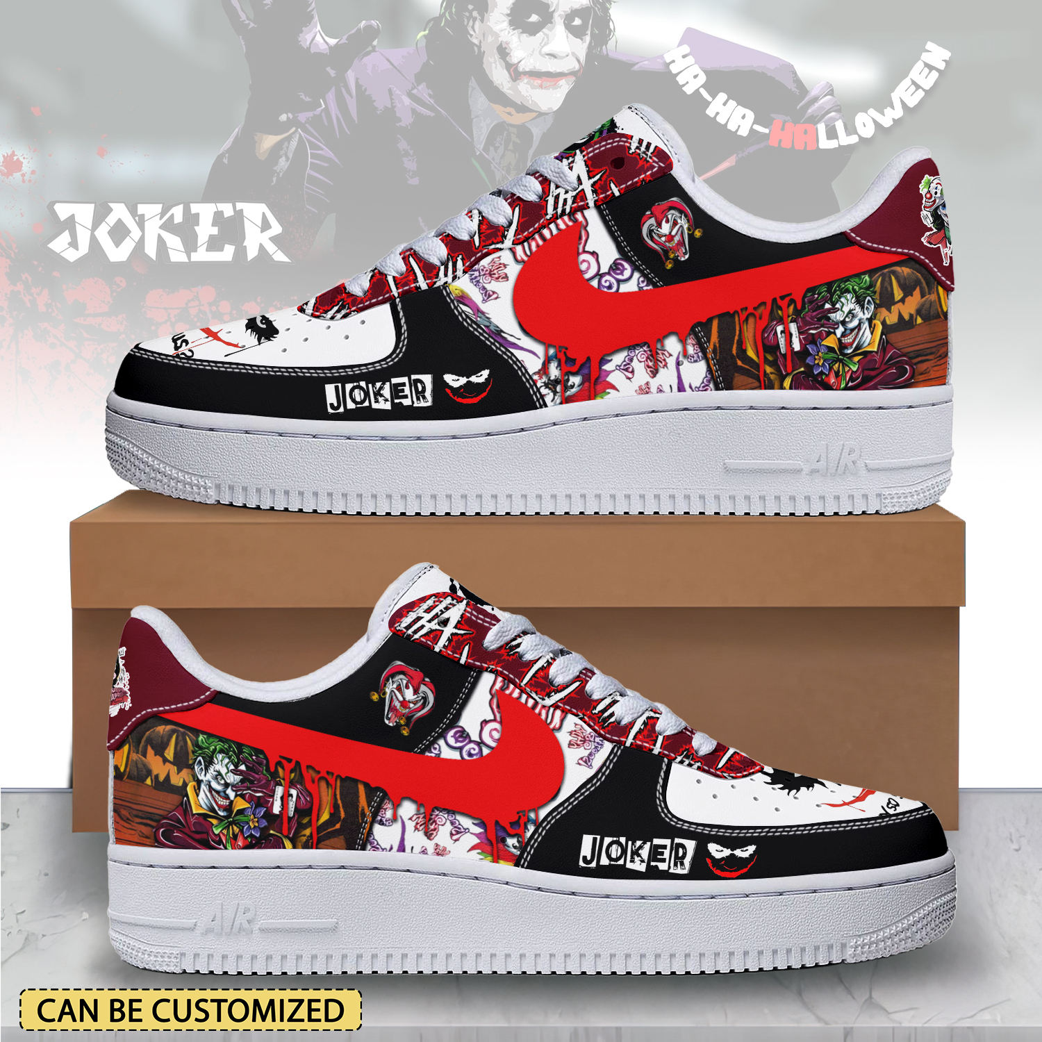 JWFancy Joker x Halloween Air Low-Top Sneakers Shoes For Men And Women