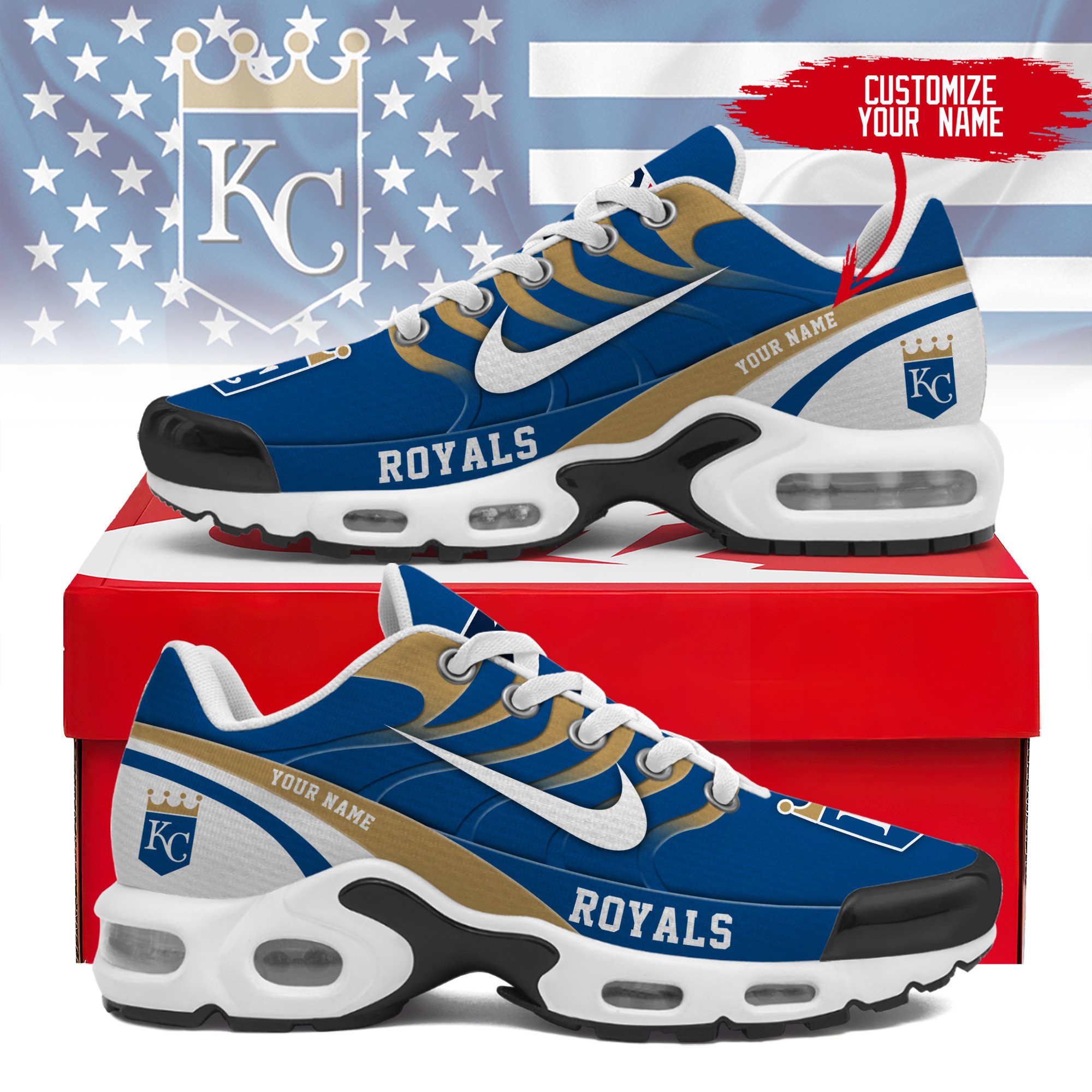 JWFancy Kansas City Royals TN Shoes Sneakers For Men And Women