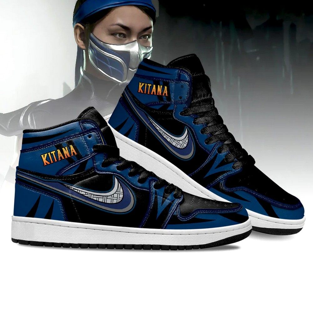 JWFancy Kitana Fans Mortal Kombat AJ1 High Sneakers Shoes For Men And Women