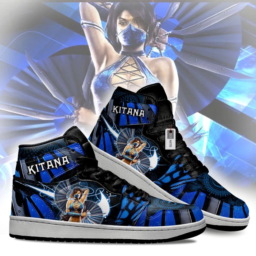 JWFancy Kitana Mortal Kombat AJ1 High Sneakers Shoes For Men And Women