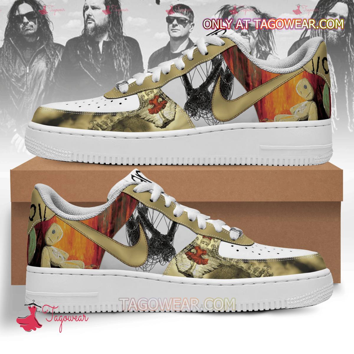 JWFancy Korn Album Cover Air Low-Top Sneakers Shoes For Men And Women
