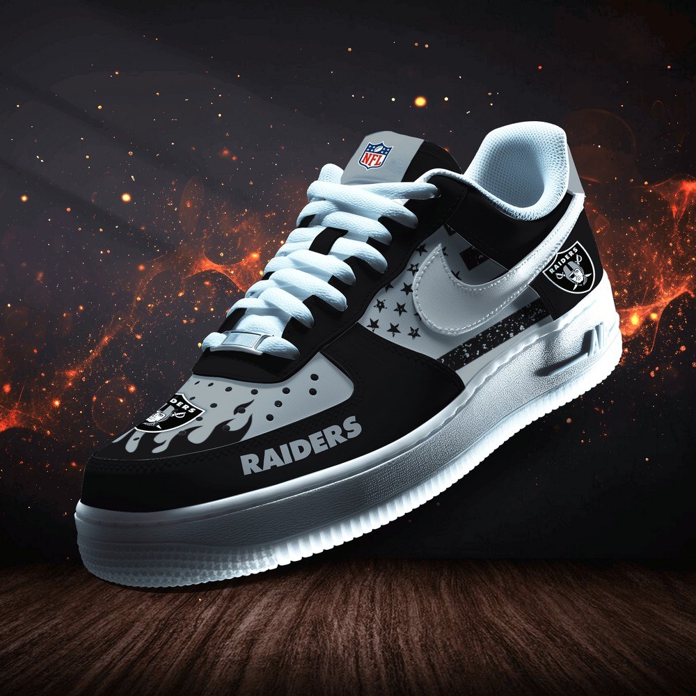 JWFancy Las Vegas Raiders  Version 10 Air Low-Top Sneakers Shoes For Men And Women