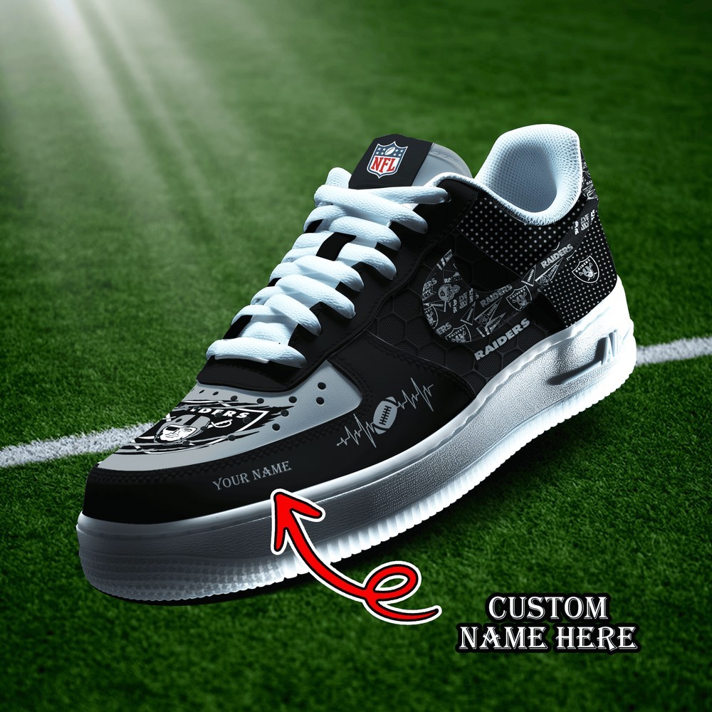 JWFancy Las Vegas Raiders Version 9 Air Low-Top Sneakers Shoes For Men And Women