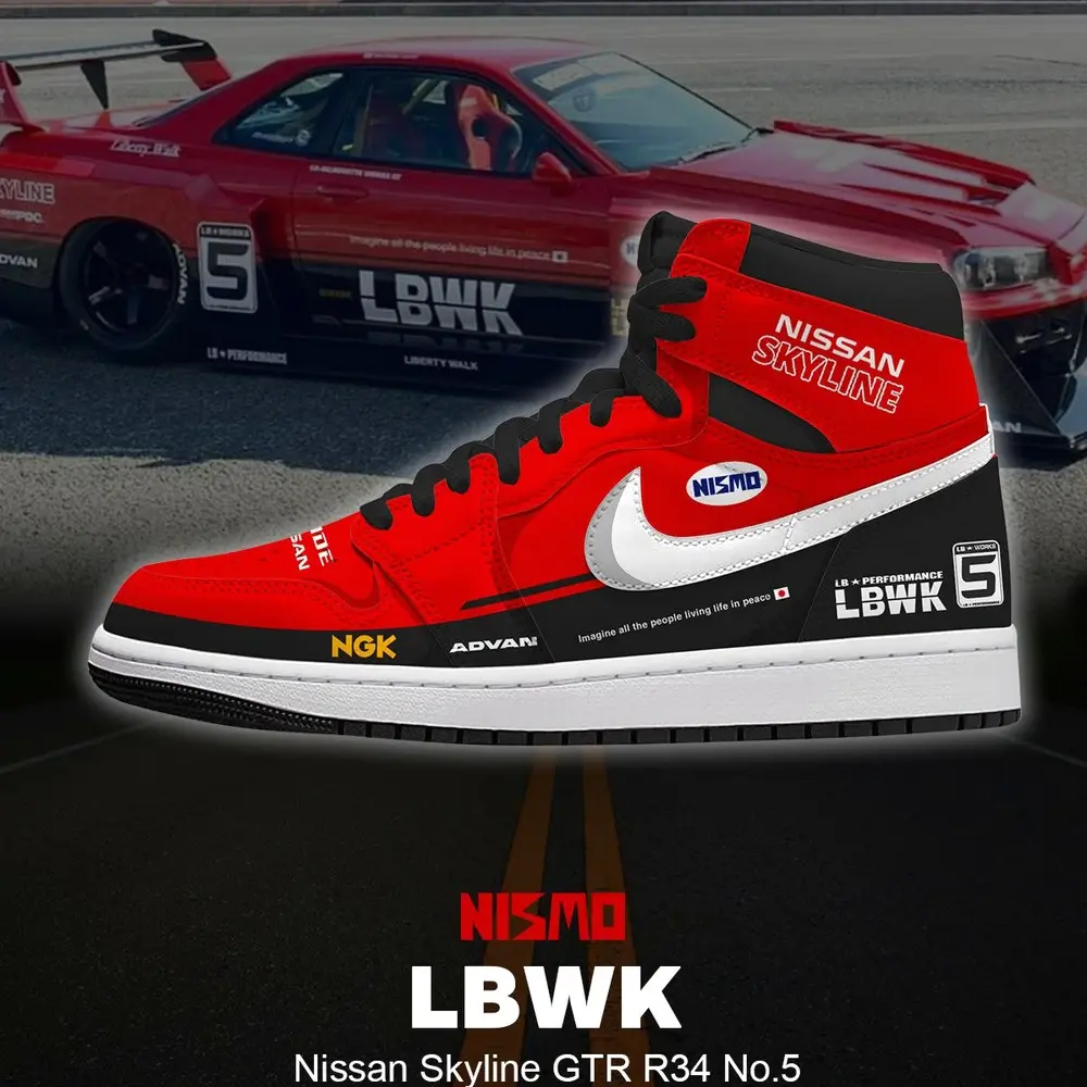 JWFancy LBWK GTR R34 No.5 AJ1 High Sneakers Shoes For Men And Women